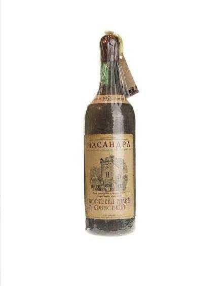 Портвейн белый Крымский 1955 года урожая
