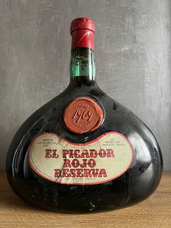 Вино El Picador Rojo Reserva 1969 года. 3.8 L