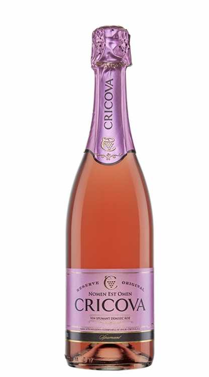Шампанское «Сricova» розовое полусухое. 0,75