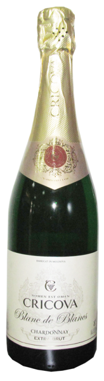 Шампанское «Blanc de Blancs» Chardonnay, белое экстра-брют, Cricova. 0,75