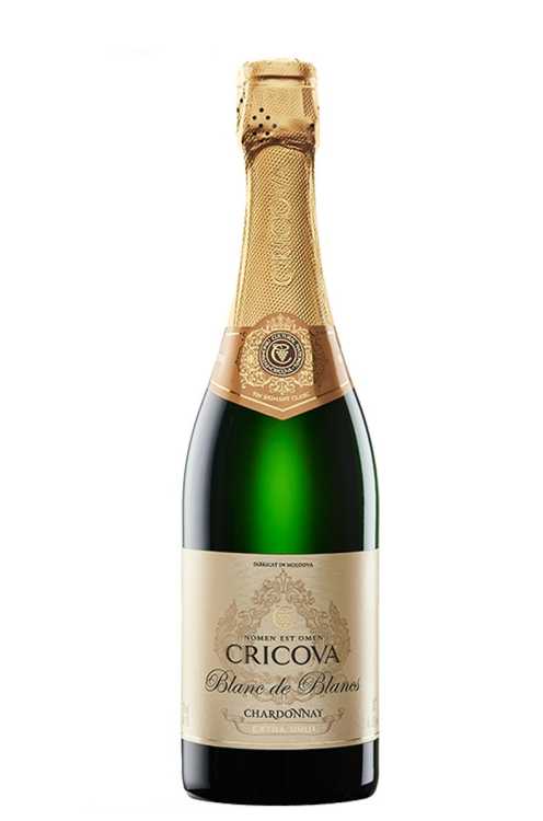 Шампанское «Blanc de Blancs» Chardonnay, белое экстра-брют, Cricova. 0,75
