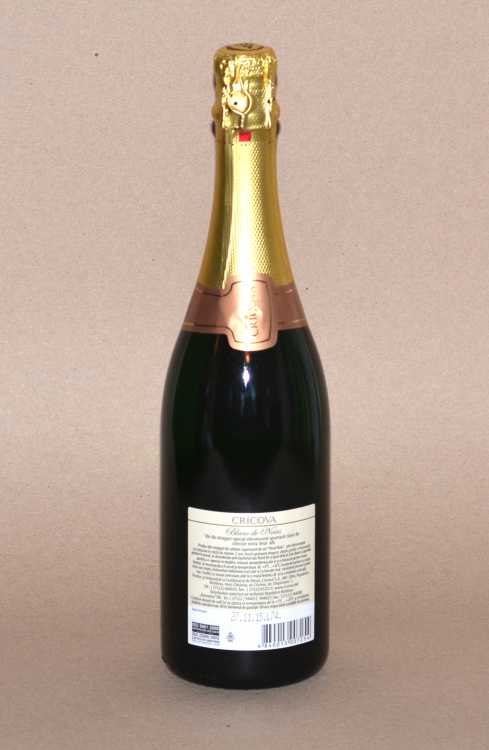 Шампанское «Blanc de Noirs» Pinot Noir, белое экстра-брют, Cricova. 0,75