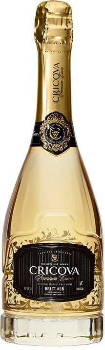 Шампанское «Premium Cuvee» брют белое с золотом, Cricova. 0,75