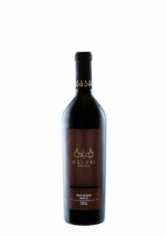 Вино «Rara Neagra - Merlot» 2016 Rezerva, Asconi. 0,75