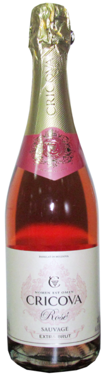Шампанское «Rose» Sauvage, розовое экстра-брют, Cricova. 0,75