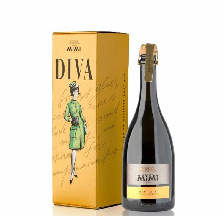Шампанское «Diva» 2021 белое брют, Castel Mimi. 0,75. в коробке