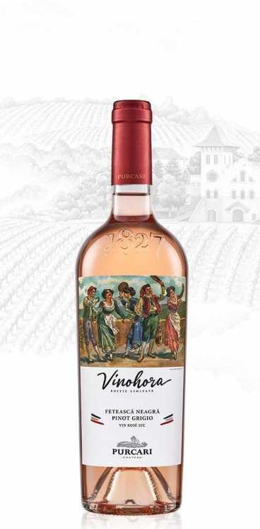 Вино «Vinohora» 2022 Feteasca Neagra - Pinot Grigio розовое, Purcari. 0,75