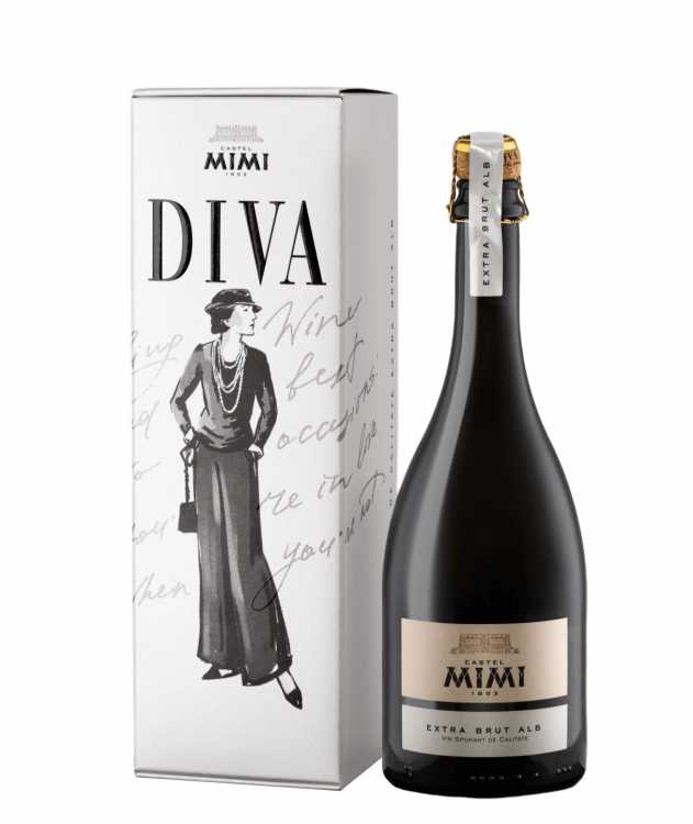 Шампанское «Diva» белое экстра-брют, Castel Mimi. 0,75. в коробке
