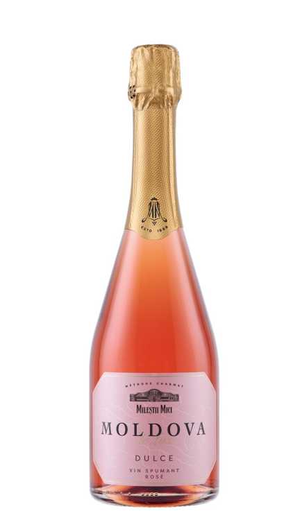 Шампанское «Moldova de Lux» розовое сладкое, Milestii Mici. 0,75