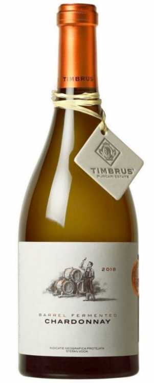 Вино «Chardonnay» 2019 Barrel Fermented, Timbrus. 0,75