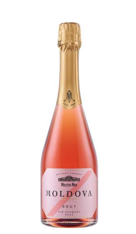 Шампанское «Moldova de Lux» розовое брют, Milestii Mici. 0,75