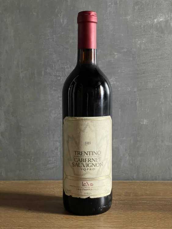 Вино Trentino Cabernet Sauvignon 1989 года