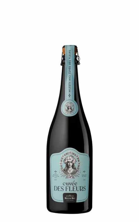 Шампанское «Cuvee des Fleurs» Riesling de Rhin, брют натюр белое, Milestii Mici. 0,75
