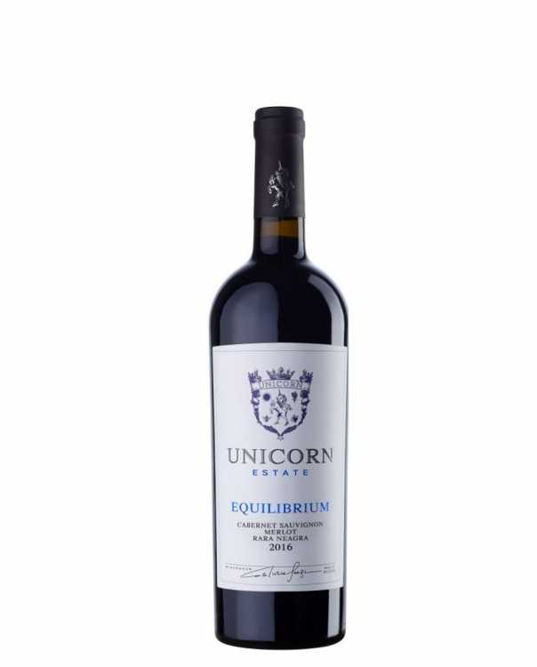 Вино «Equilibrium» 2018 Cabernet Sauvignon - Merlot - Rara Neagra, Unicorn. 0,75