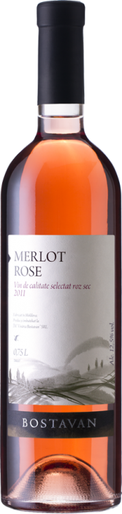 Вино «Мерло» 2021 розовое, Боставан. 0,75