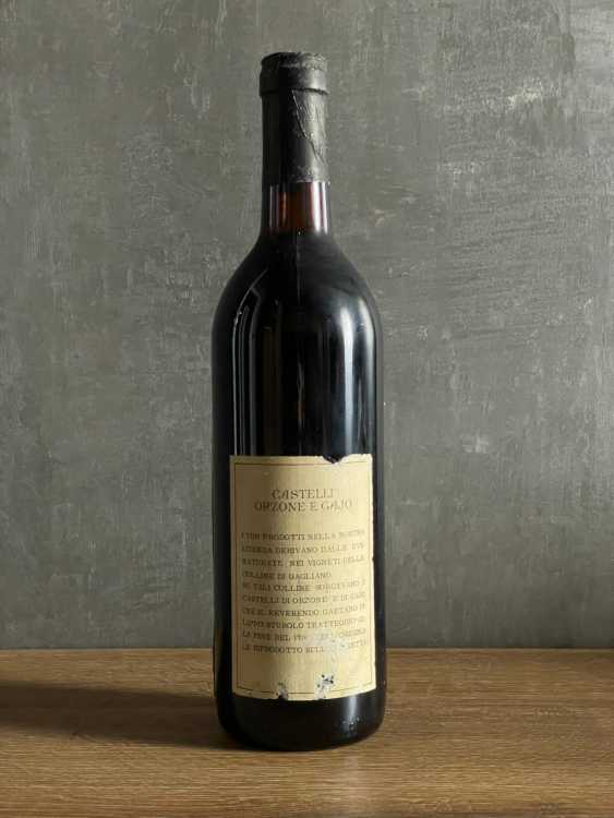 Вино Castelli Orzone E Gajo Merlot 1987 года