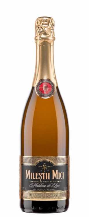 Шампанское «Moldova de Lux» белое брют, Milestii Mici. 0,75