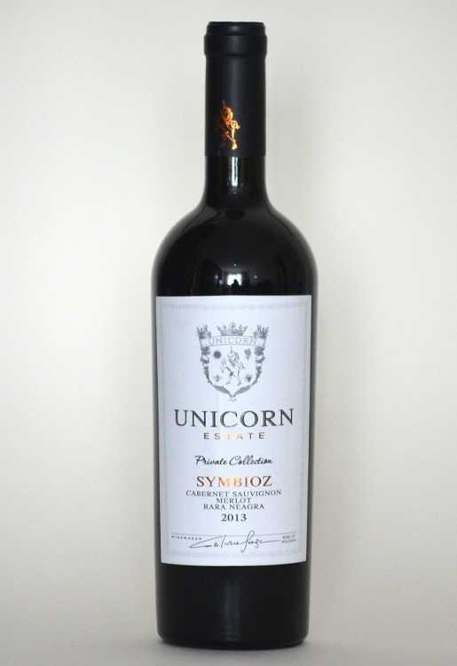 Вино «Symbioz» 2015 Cabernet Sauvignon - Merlot - Rara Neagra, Unicorn. 0,75