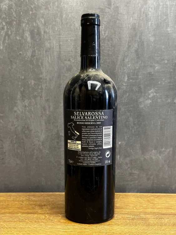 Вино Cantine Due Palme Selvarossa Riserva 2005 года урожая