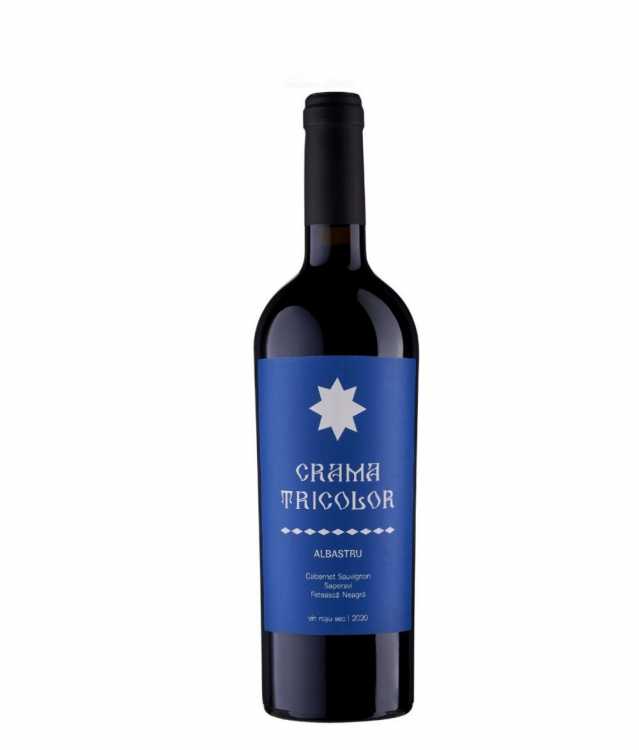 Вино «Crama Tricolor» 2020 Albastru, Cabernet Sauvignon - Saperavi - Feteasca Neagra. 0,75
