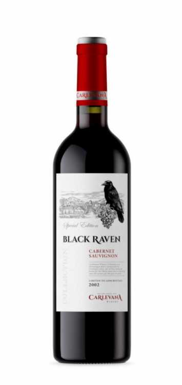 Вино «Black Raven» 2002 Cabernet Sauvignon, Carlevana. 0,75