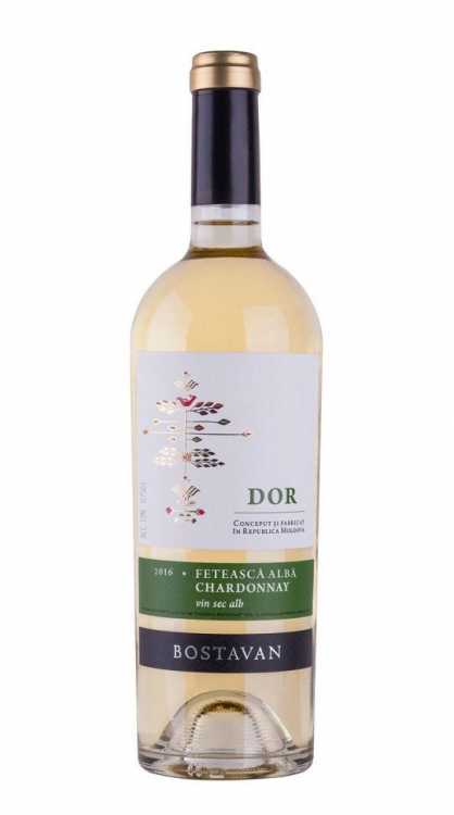 Вино «Dor» 2020 Feteasca Alba - Chardonnay, Bostavan. 0,75