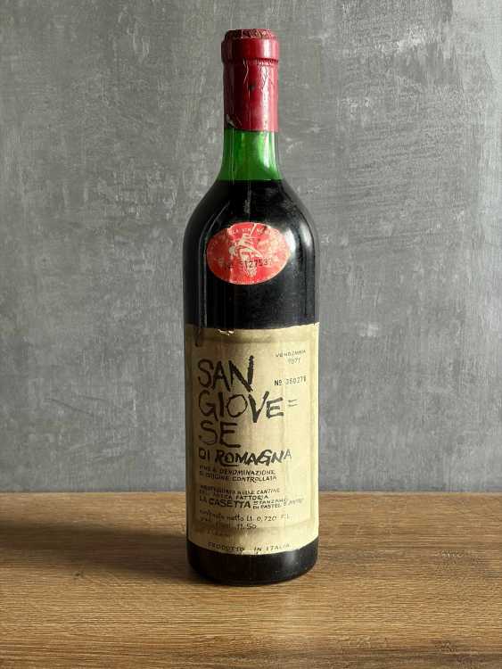 Вино La Casetta Sangiovese di Romagna 1971 года.