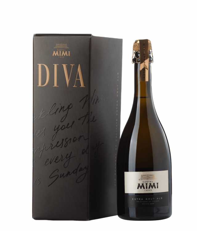 Шампанское «Diva» 2021 белое экстра-брют, Castel Mimi. 0,75. в коробке