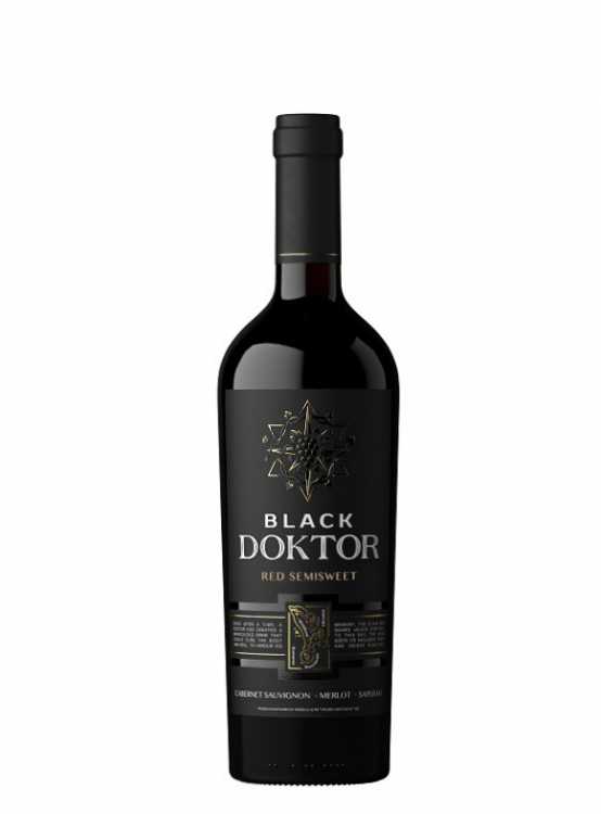 Вино «Black Doktor» полусладкое, Bostavan. 0,75
