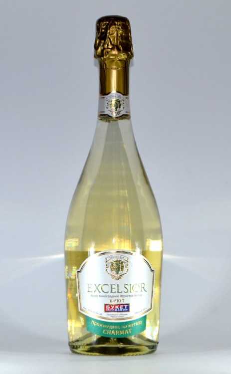 Шампанское "Excelsior" брют белое, Букет Молдавии.