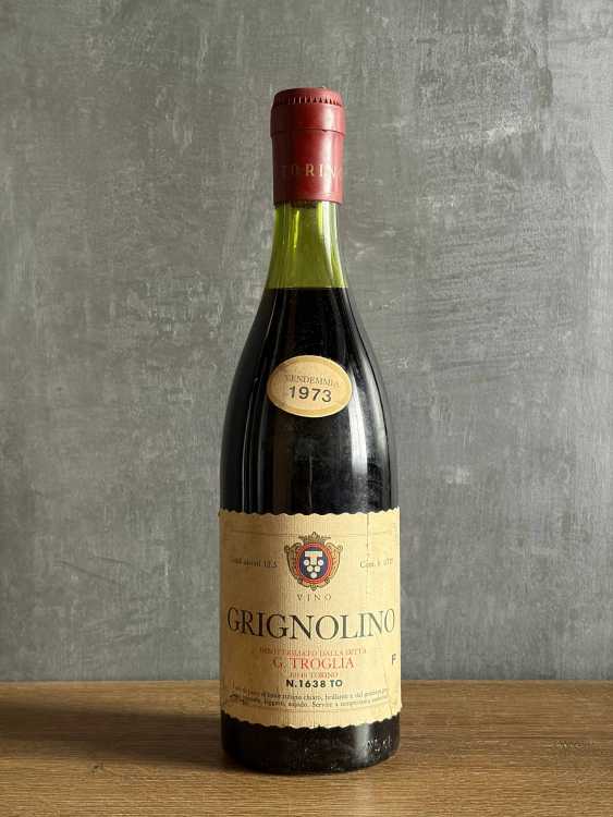 Вино G.Troglia Grignolino 1973 года.