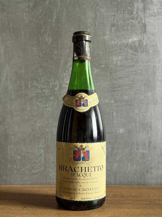Вино Giorgio Carnevale Brachetto d’Acqui 1980 года.