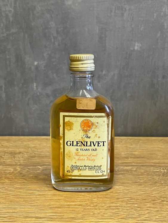 The Glenlivet Unblended all malt Scotch Whisky 12 years old. 70-е. Шотландия. 