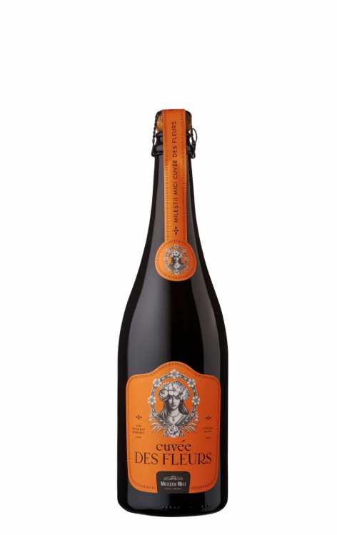 Шампанское «Cuvee des Fleurs» Viorica - Riton, полусухое белое, Milestii Mici. 0,75