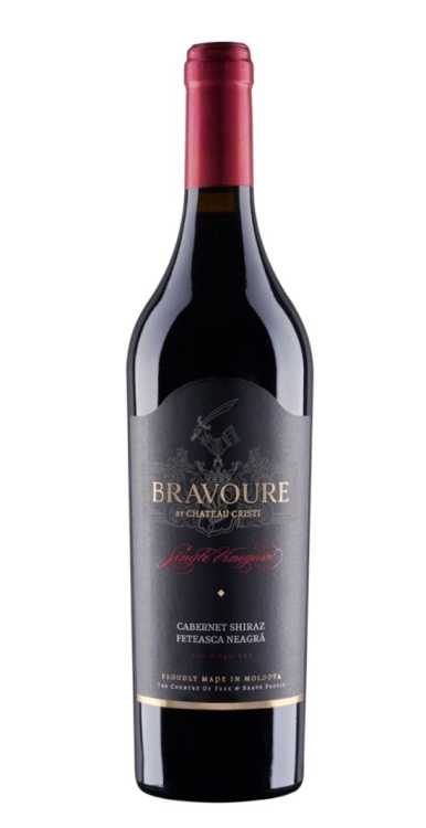 Вино «Bravoure» 2018 Cabernet - Shiraz - Feteasca Neagra, Chateau Cristi. 0,75