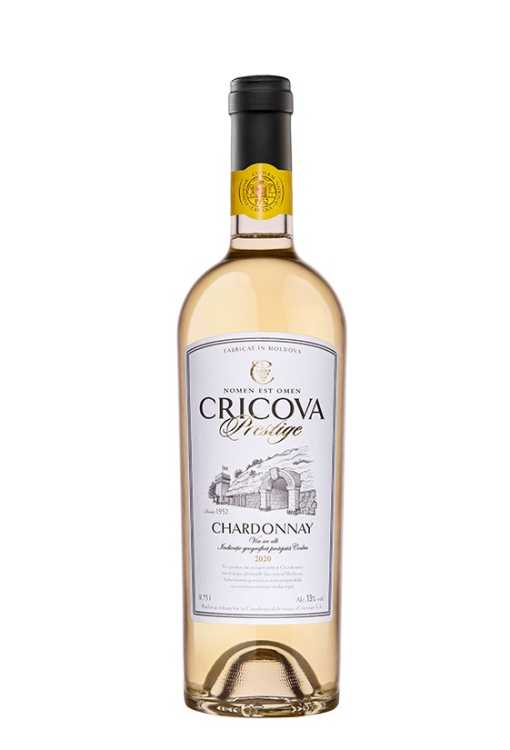 Вино «Chardonnay» 2021 Prestige, Cricova. 0,75