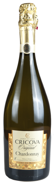 Шампанское «Chardonnay» белое полусладкое, Cricova. 0,75