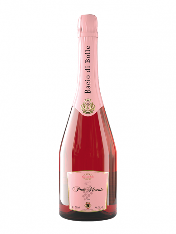 Шампанское «Bacio di Bolle» Pink Moscato. 0,75